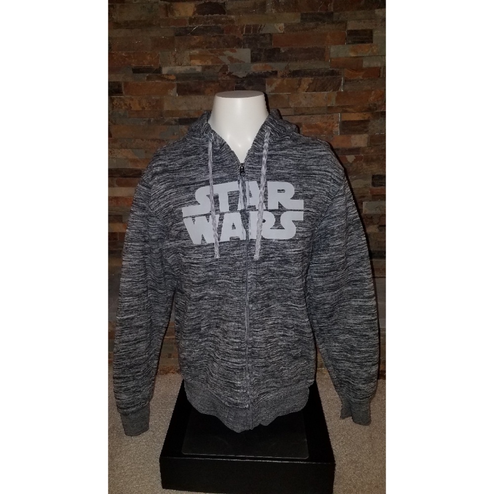Star Wars Gray Pullover Hoodie Size Medium (38/40) - Picture 1 of 6
